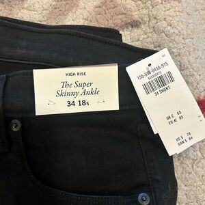 Abercrombie & Fitch High Rise Super Skinny Ankle Jeans - Black